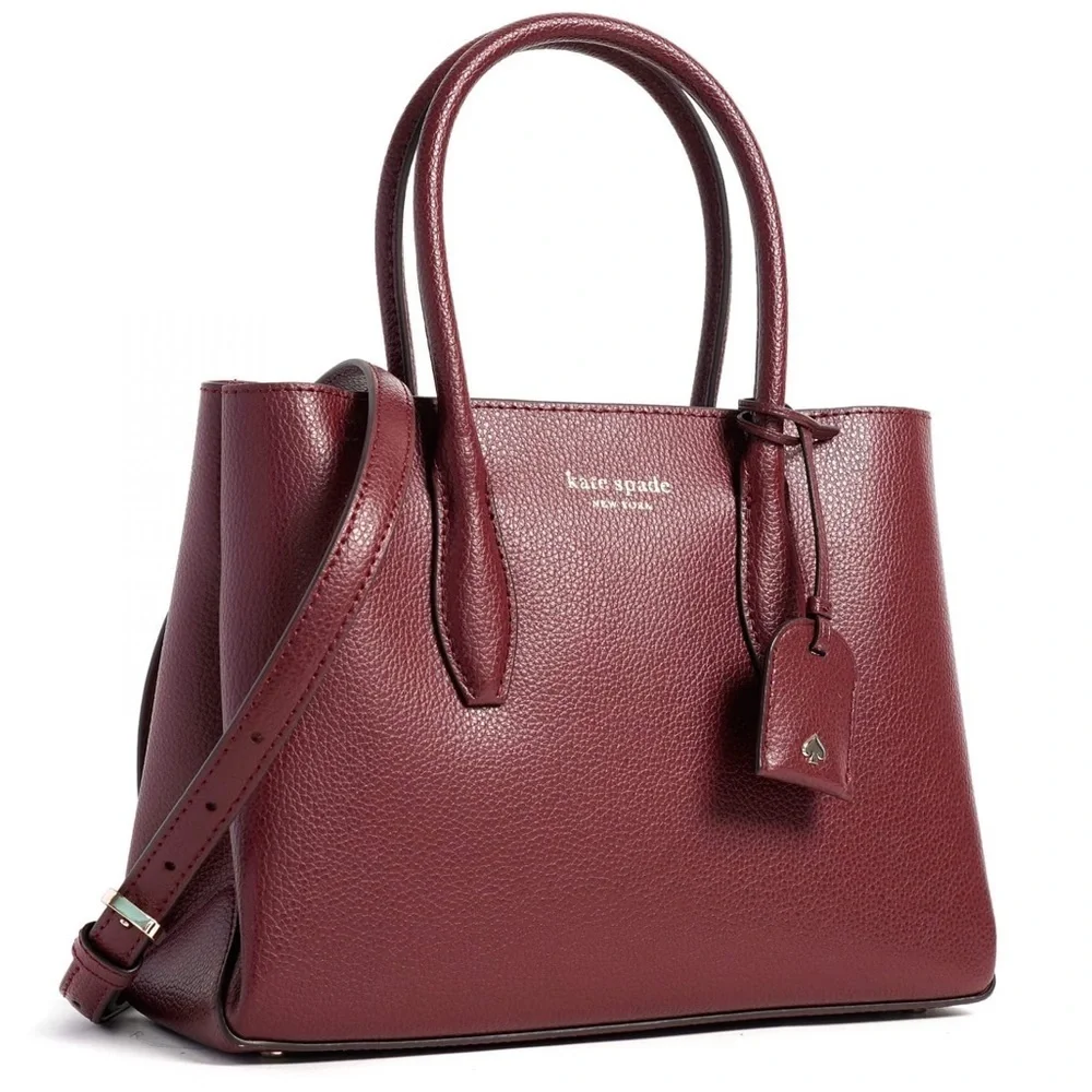 NWT Kate Spade Eva Small Top Zip Satchel in Cherrywood Red - Picture 14 of 14